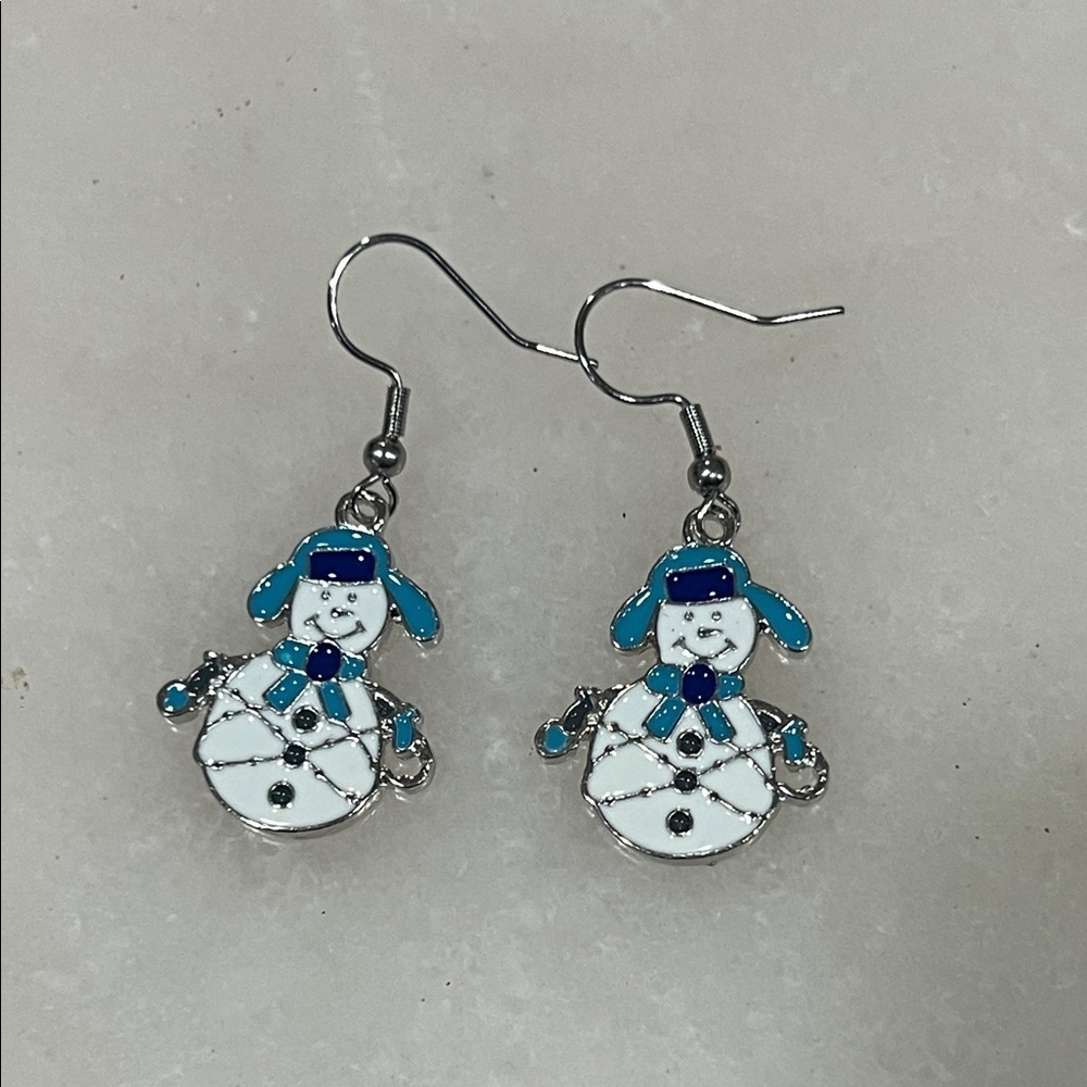 3/$30 • Snowman Winter Holiday Dangle Earrings